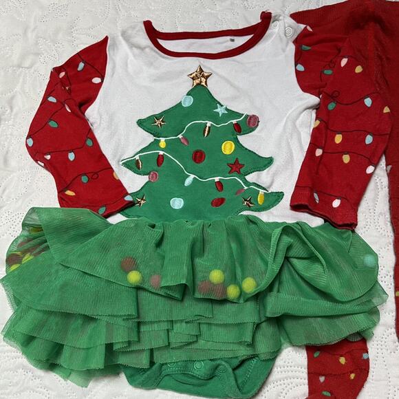 Tu Christmas Tree Holiday Outfit 12–18m - Picture 3 of 11